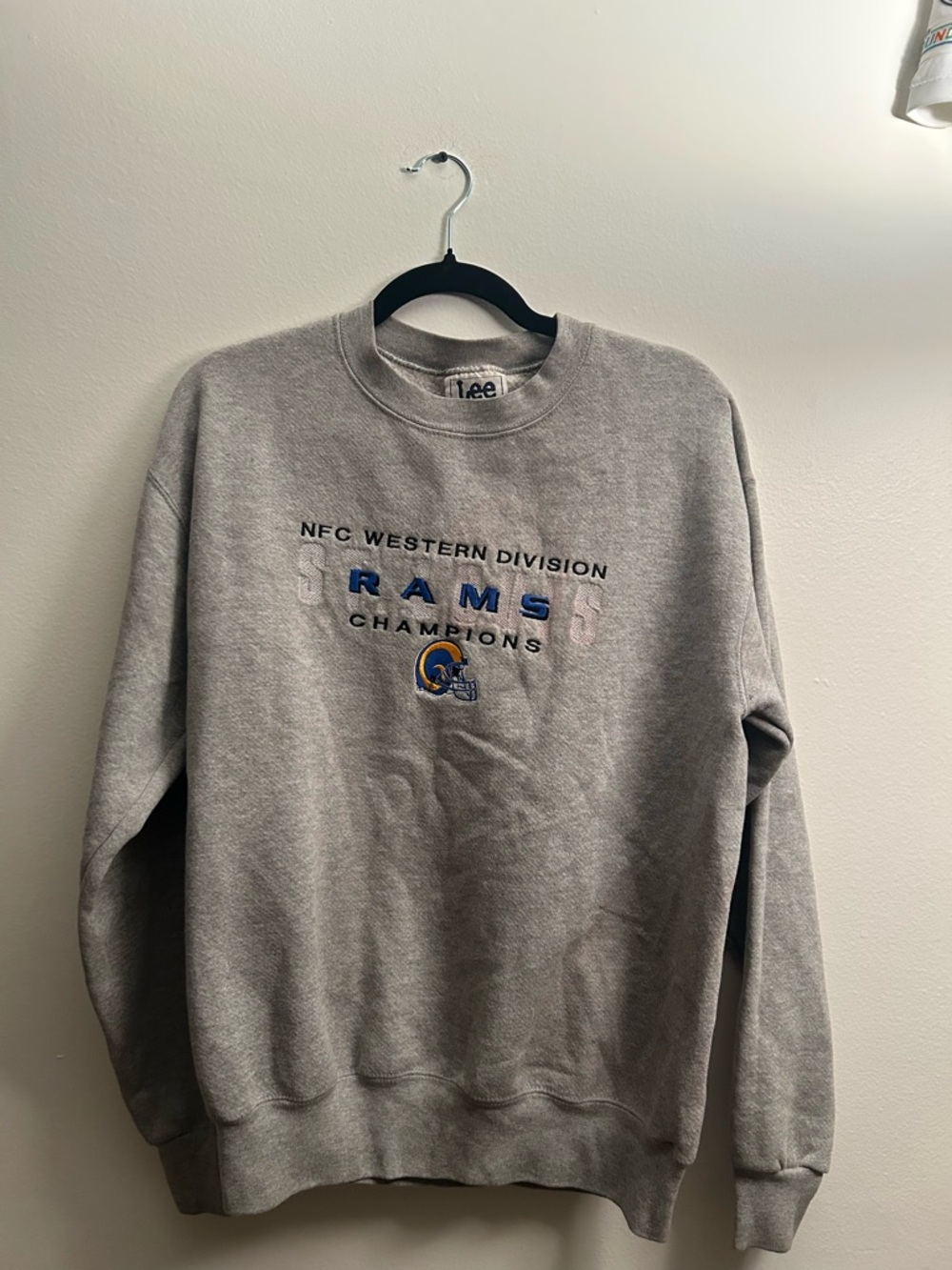 Rams NFC Western Division Champions Gray Crewneck Sweatshirt